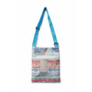 NWT Boho Tribal Crossbody Bag Adjustable Blue Strap Lightweight Sling
